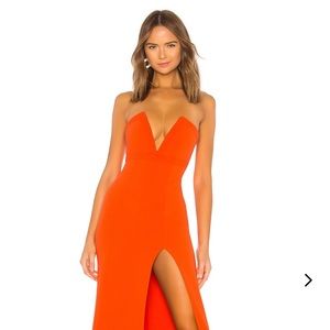 Lovers + Friends Fabiola Gown Orange NWT